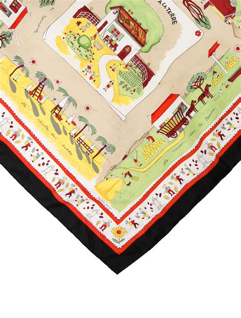 Hermes Silk Scarf Retour a la Terre for sale